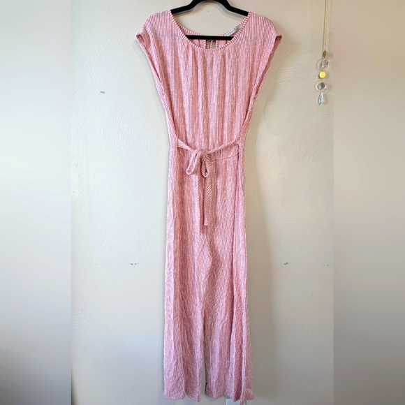 FREE MARKET Feeling Confident Blush Pink Ribbed Jumpsuit, Soft, Comfy, Size S - Picture 4 of 7